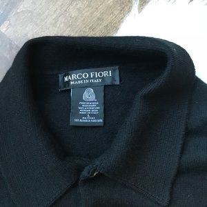 Marco Fiori Sweaters - Marco Fiori black wool polo style long sweater Marco Fiori Sweaters - Marco Fiori black wool polo style long sweater